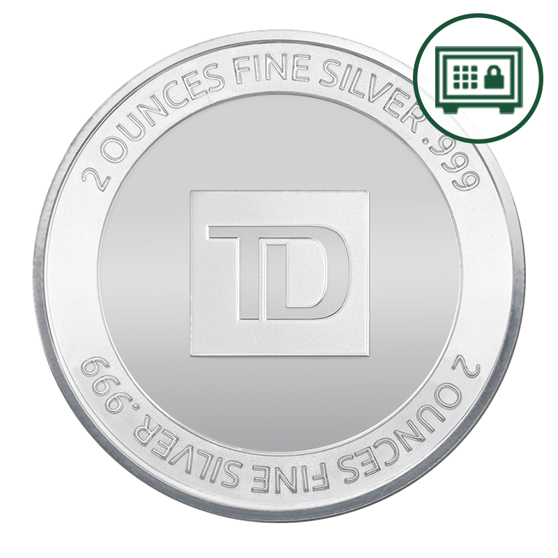 Image pour Rond d’argent TD de 2 oz - Stockage sécurisé à partir de Métaux précieux TD